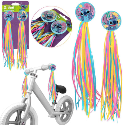 DISNEY Lilo en Stitch Decoratieve linten SLINGERS voor sturen van fietsen, steps voor kinderen 2 stuks