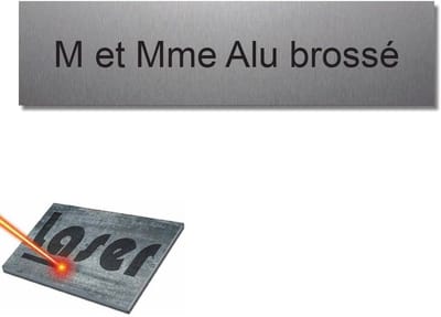 Naambordje Deurbel - Brievenbusbordje Gravure - Huis Nummereren - Zelfklevend Aluminium - 99 x 24 mm - Geborsteld Aluminium