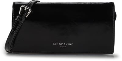 LIEBESKIND BERLIN Leren avondtas schoudertas Crossbody Bag Black zwart
