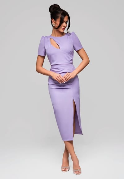 LARICA Jurk - Rits - Jurk Violet M