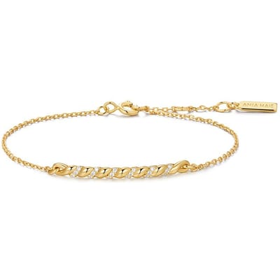 Gold Twisted Bar Bracelet S