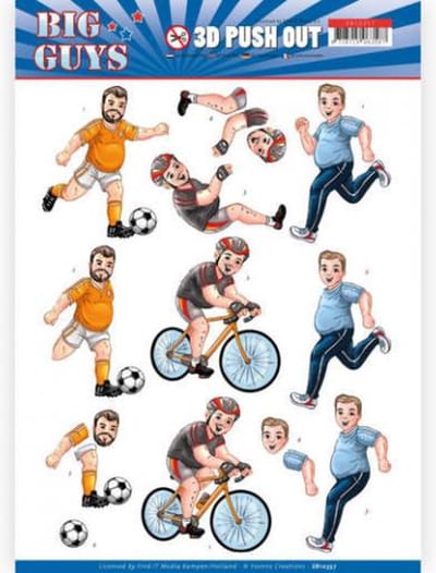 Sports - Big Guys 3D-PushOut Yvonne Creations