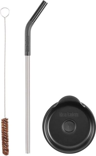 Klean Kanteen - 3pc Straw Lid Set (for pints and tumblers) - Deksel met rietje en rietjesborstel