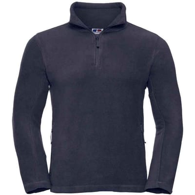 Russell Heren Quarter Zip Outdoor Fleece Top (Franse marine)