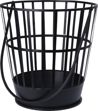 Metalen Vuurkorf met hengsel | Ø38 cm | Zwart