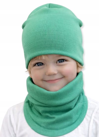 Dartomik Serie - Kinder Czapka en Komin Set - 52-56 - Groen