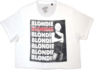 Blondie - Stacked Logo Crop top - L - Wit