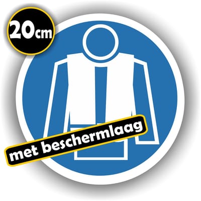 Jerma - Reddingsvest verplicht - Sticker – Ø 20 cm - Weerbestendig - Zelfklevend - Duurzaam Vinyl
