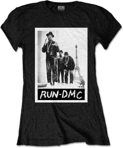 Run DMC - Paris Photo Dames T-shirt - S - Zwart