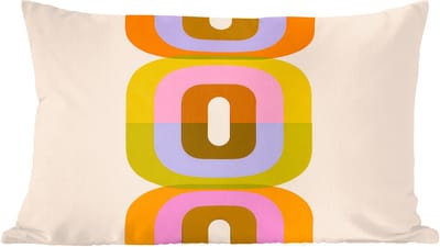 Sierkussens - Kussentjes Woonkamer - 60x40 cm - Stapel - Vormen - Geblokt - Oranje