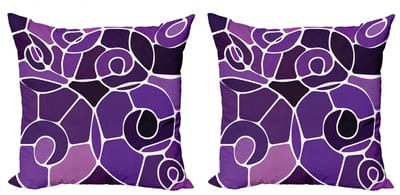 ABAKUHAUS Kussenhoes – 2x50x50 cm – Meerkleurig – Dubbelzijdig bedrukt, Rits