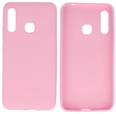 Hoesje Geschikt voor de Samsung Galaxy A70e - Backcover Color Telefoonhoesje - Roze