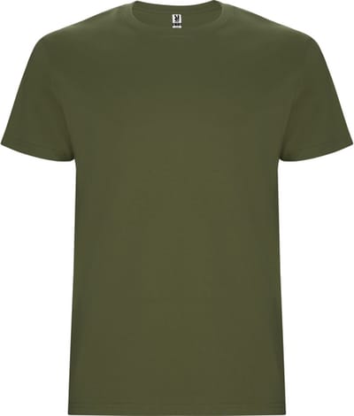 4 Pack T-shirts unisex met korte mouwen, 190 gram 'Stafford' Legergroen - S