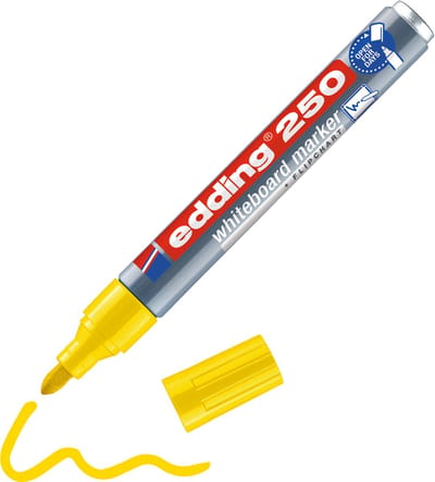 Edding 250, 1 stuk(s), Geel, Ronde punt, 1,5 mm, 3 mm, 138 mm