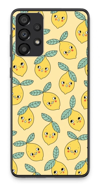 Case Company® - Hoesje geschikt voor Samsung Galaxy A33 5G hoesje - Citroenen - Soft Cover Telefoonhoesje - Bescherming aan alle Kanten en Schermrand