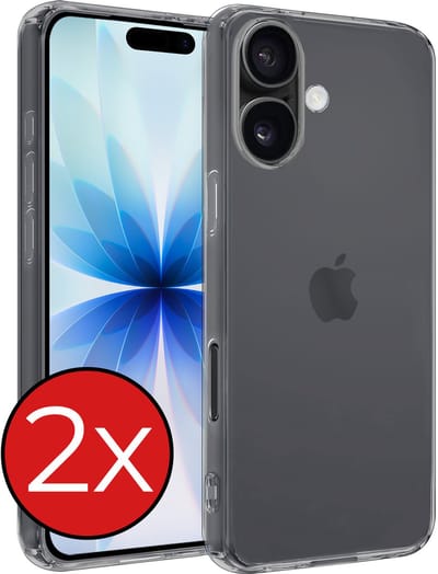 Hoesje - 2 Stuks - Geschikt voor Apple iPhone 17 - Sterk & Shockproof - Telefoonhoes - Back Cover - Case Siliconen - Telefoon Hoes - Transparant