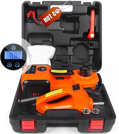 Elektrische Krik Set - Auto Hef Set - Moeiteloos Banden Wisselen - 3-in-1 Functie - 5 Ton Hefvermogen - Oranje
