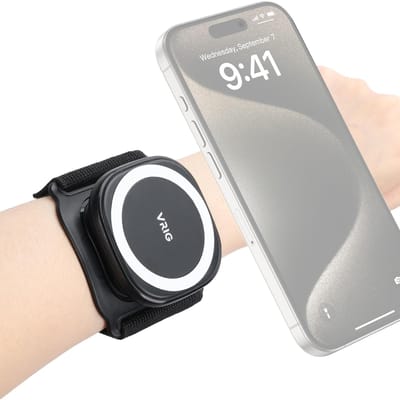 VRIG MG13 Magnetische telefoonpolsband Magnetische telefoonhouder Polsband Magnetische telefoonhouder zwart