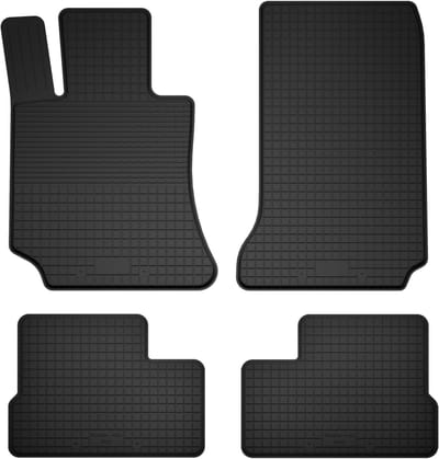 Wielganizator BasicProtect Serie - Rubberauto Vloermatten - 1,5 cm Rand - Anti-slip - Gemakkelijk Schoon te Maken