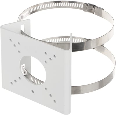 Uniview Serie - Paalhouder - 100x90 mm - Aluminium - Wit
