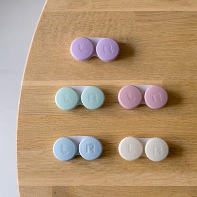 Kleurrijke Lensbakjes - 5 stuks - Paars, Roze, Blauw, Groen, Geel - Compact - Antibacterieel - Onderscheidend - Verschillende Kleuren - Lenzenhouders - Lenzendoosjes