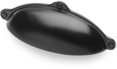 Meubelgreep ERIKA Boorgatafstand 64 mm Zwart mat Schelphandgreep van SOTECH
