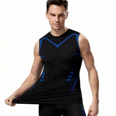 Compressie Sporttop Heren - Fitness Shirt - Strak - Ademend - Training - Sport Hemd