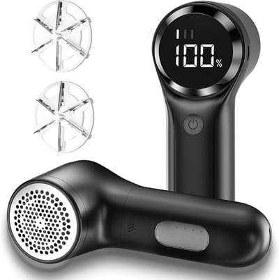 pluisverwijderaar, pompontstopper voor kleding, 3 snelheden, verstelbaar stoffen scheerapparaat, LED-display bobble remover voor kleding, pluisscheerapparaat voor verschillende stoffen