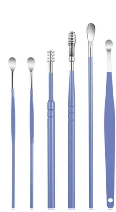 Scoby - Oorreiniger set – Oorsmeer verwijderaar – Oor reiniger – Ear Cleaner – 6-delig – RVS – 9 cm – In handig hoesje