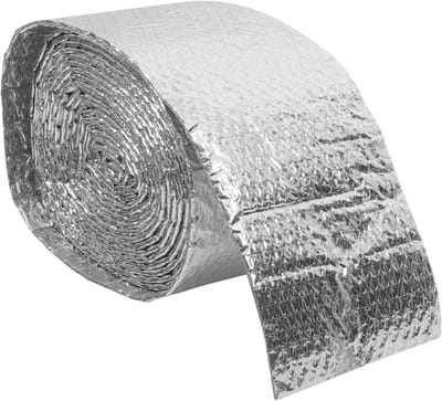 Isolatierol Reflecterende Folie - Warmtefolie Vochtwerend - Energie Besparen - Aluminium Gelamineerd - 762 x 15 cm - Zilver
