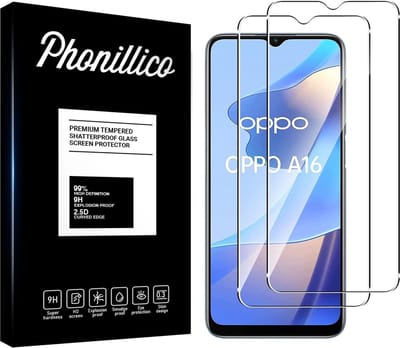 Screenprotector voor Oppo A16 - 2 stuks Beschermglas van glas Transparante glazen schermbeschermfolie