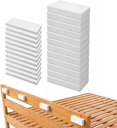 Set van 24 Zelfklevende Wandbeschermers voor Bedden, Schuimwandbuffer en Hoofdbordstoppers, Perfect voor Wandbescherming en Meubelbescherming (Wit)