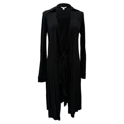 Diane von Furstenberg knielange jurk met V-hals in zwarte rayon