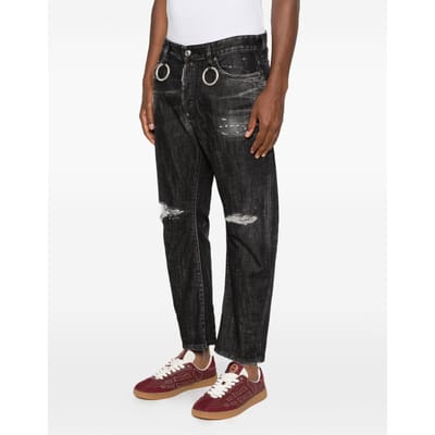 Dsquared2 jeans geript man zwart