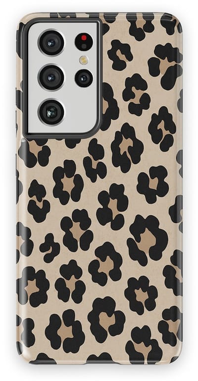 DripCase Luipaard Hoesje Samsung Galaxy S21 Ultra | Backcover met Mag | Hoesje met Dierenprint Samsung Galaxy S21 Ultra Leopard Light