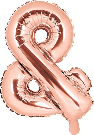 Partydeco - Folieballon Rose Gold & (35 cm)