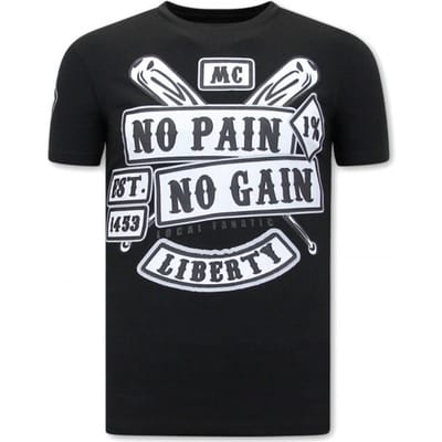 Shirt met Print Heren - Sons of Anarchy MC - Zwart