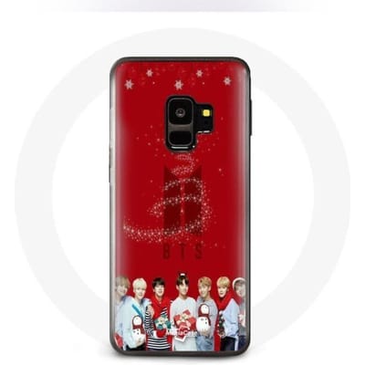Coque pour Samsung Galaxy S9 BTS Bangtan Garçons Fond Rouge Cadeau de Noël 2023