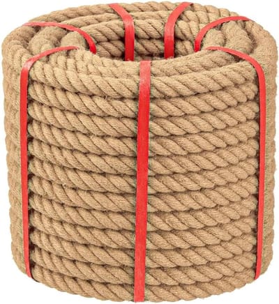 Jute Touw - Natuurlijk Koord - Decoratie en Tuin - Milieuvriendelijk Materiaal - 50 Meter Spoel - Bruin