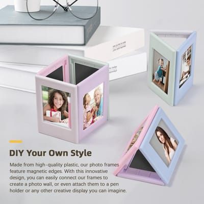 10 stuks 3.8x2.5in Magnetische Fotolijsten Mini Fotolijsten Set voor Koelkast Locker Kantoor Keukenkast Klaslokaal
