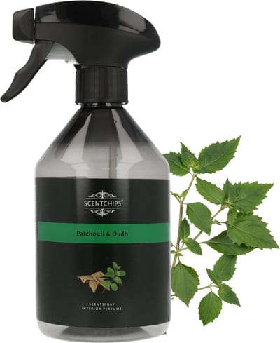 Scentchips Patchouli & Oudhout Interieurspray - Roomspray – Huisparfum – Huisspray – Geurspray – 500ML