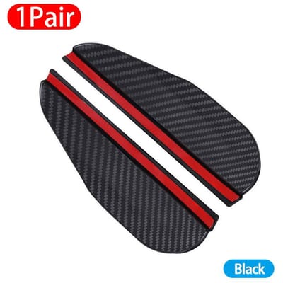 2 Stuks Auto Side Achteruitkijkspiegel Regen Wenkbrauw Vizier Koolstofvezel Look Zonnescherm Sneeuw Guard Weer Shield Cover auto Accessoires koolstofvezel zwarte kleur