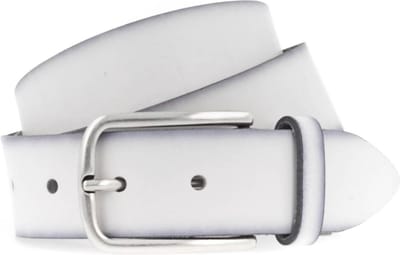 Vanzetti Leren Riem Denim Love 35mm Full Leather Belt W100 White Wit