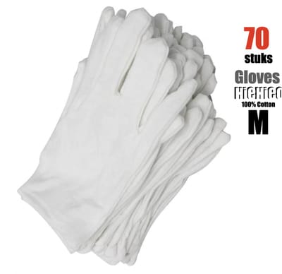 70 Stuks Witte katoenen Handschoen Maat L, 35 Paar Witte katoenen Handschoen – 70PCS White Gloves 35 Pairs Soft Cotton Gloves Coin Jewelry Silver Inspection Gloves Stretchable Lining Glove Size L - Handschoenen 100% katoenen - Gloves Cotton
