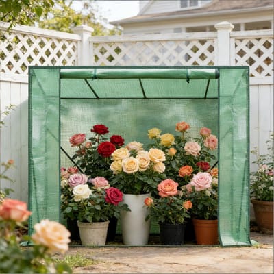 REDOM - Kweekkas - Met PE Afdekking En Stalen Frame - Voor Tuin Of Balkon - Groen - 200 X 77 X 169 Cm