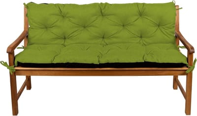 Bankkussen - Zitkussen Rugleuning - Buiten Zitten - Met Bevestigingsriemen - 120x50x50 cm - Limoen