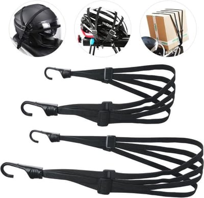 Spanbanden met haak - Rubber bungee koorden - Hoge elasticiteit - Vastbindriemen - Motorfietsen - Fietsen - Bagagerekken - 2 Pak - Geschikt voor meerdere doeleinden.