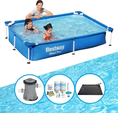 Bestway Zwembad Steel Pro 221x150x43 cm - Bundelpakket