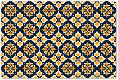 Placemats 45x30 cm - Placemat kunststof - 1 stuk - Patroon - Siertegel - Kleurrijk - Borden onderleggers - Decoratie voor op tafel - Keuken tafeldecoratie accessoires - Vinyl onderlegger - Tafelversiering