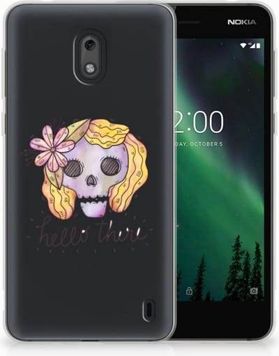 Silicone Back Case Nokia 2 Boho Skull
